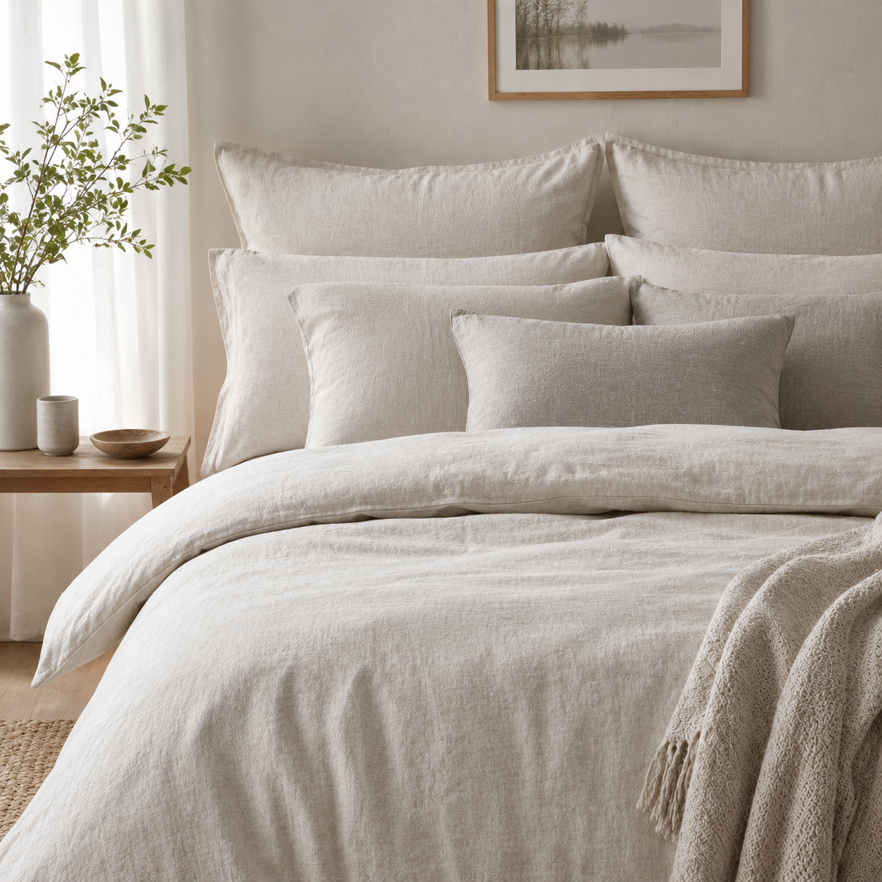 “Scandinavian Linen” Bedding Set